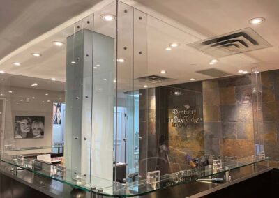 Dentist Office Sneeze Shield Barrier Custom Installation