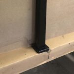 Beam mounting hardware for plexiglass sneeze shield